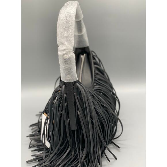 Michael Kors Collection Dyan Fringed Leather Shoulder Bag - Picture 6 of 8